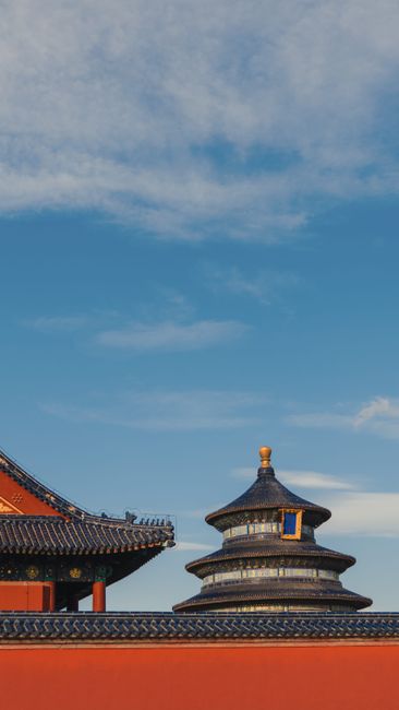 Captivating image of the iconic Temple of Heaven against a clear sky in Beijing, China, Huizhou, Guangdong
