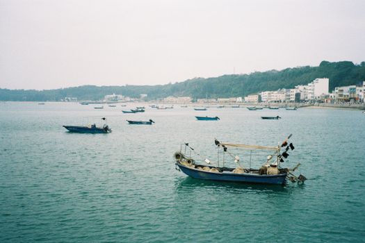 Rocky coastline with beach view in Xunliao Bay, Huizhou, Guangdong, China