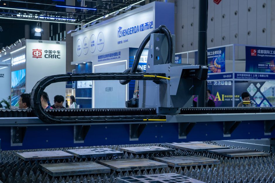 Modern exhibition hall at Canton Fair in Guangzhou, Guangdong — China biggest trade show